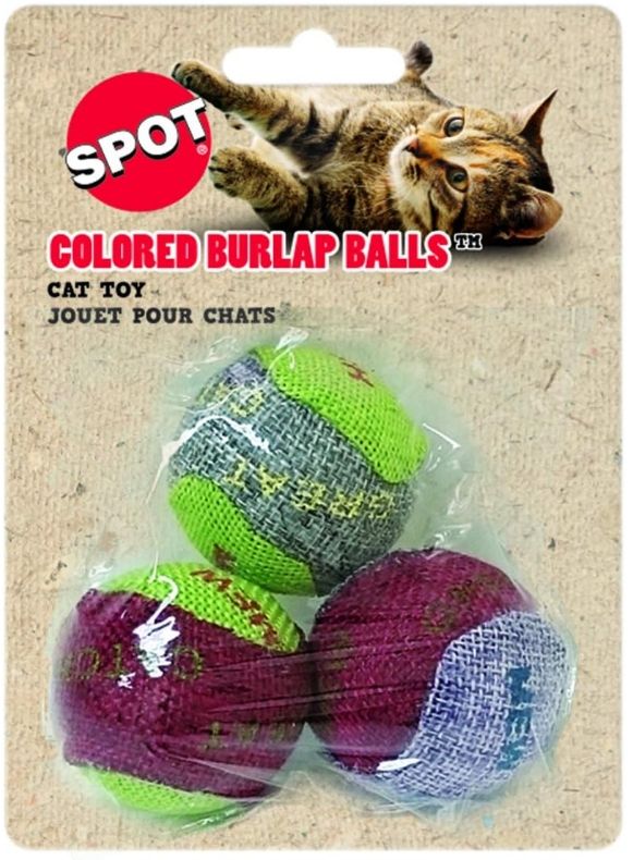Spot Burlap Balls Cat Toys Assorted Colors image 0