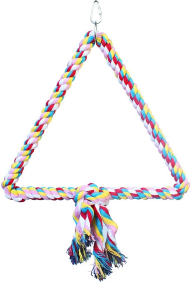 AE Cage Company Happy Beaks Triangle Cotton Rope Swing for Birds image 0