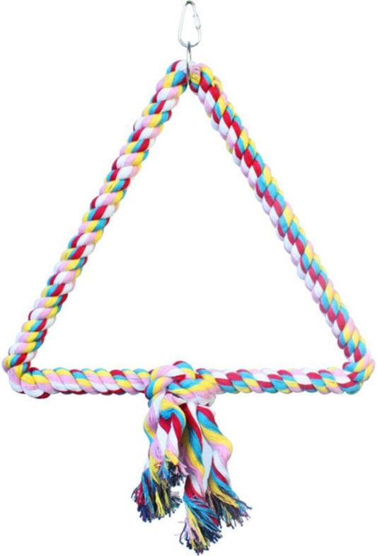 AE Cage Company Happy Beaks Triangle Cotton Rope Swing for Birds image 0