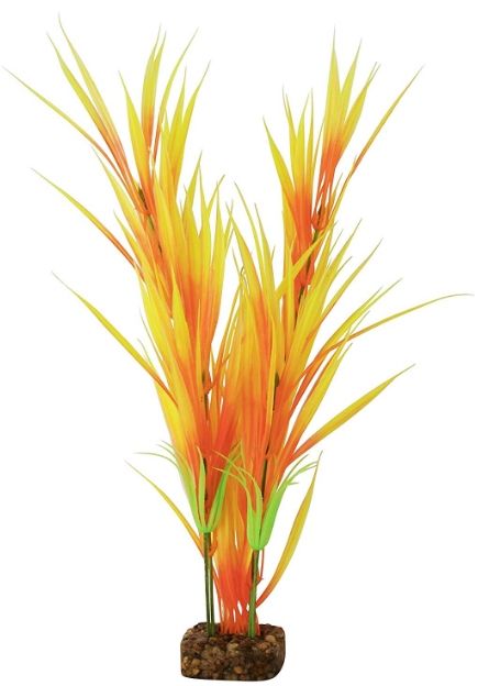 GloFish Plastic Aquarium Plant - Orange/Yellow image 0