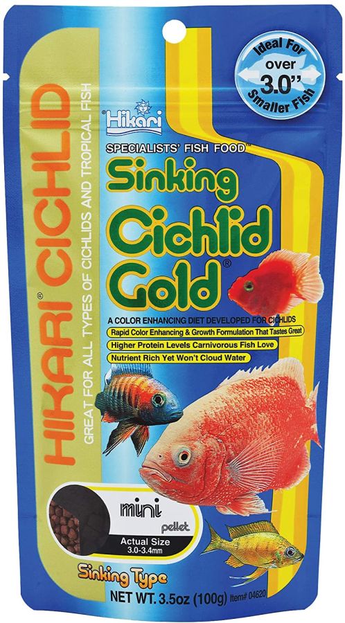 Hikari Cichlid Gold Color Enhancing Sinking Fish Food - Mini Pellet image 0