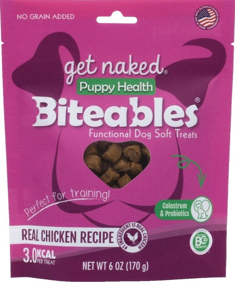 Get Naked Puppy Health Biteables Soft Dog Treats Chicken Flavor image 0