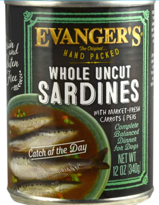Evanger's Super Premium Whole Uncut Sardine Dinner Canned Dog Food-12 Oz-12 Pack image 0