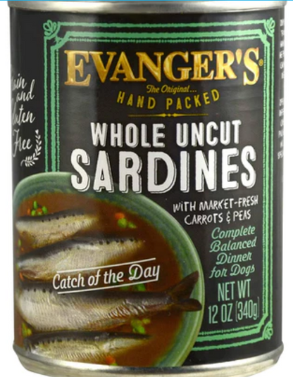 Evanger's Super Premium Whole Uncut Sardine Dinner Canned Dog Food-12 Oz-12 Pack image 0