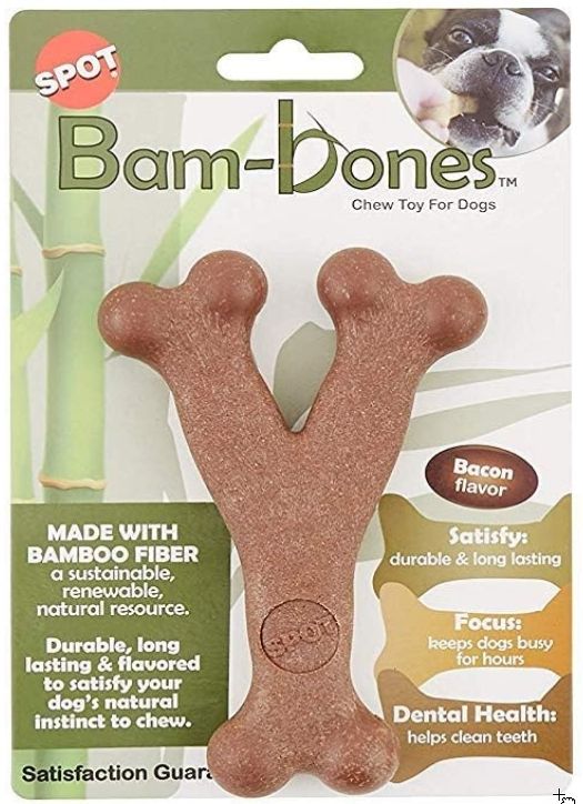 Spot Bambone Wish Bone Bacon Dog Treat Medium image 0