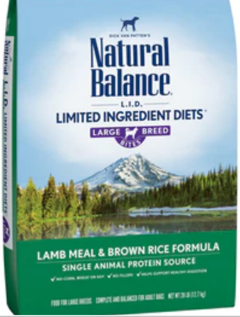 Natural Balance L.I.D. Limited Ingredient Diet Lamb & Brown Rice Large Breed image 0